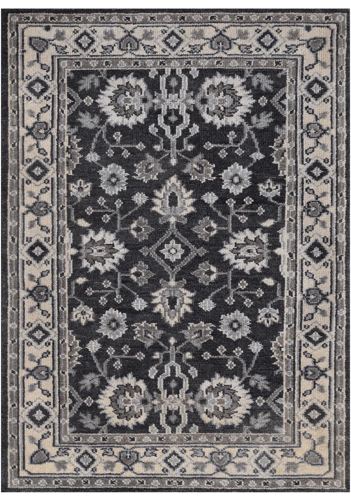 Hand Knotted Bordered Traditional Wool Area Rug