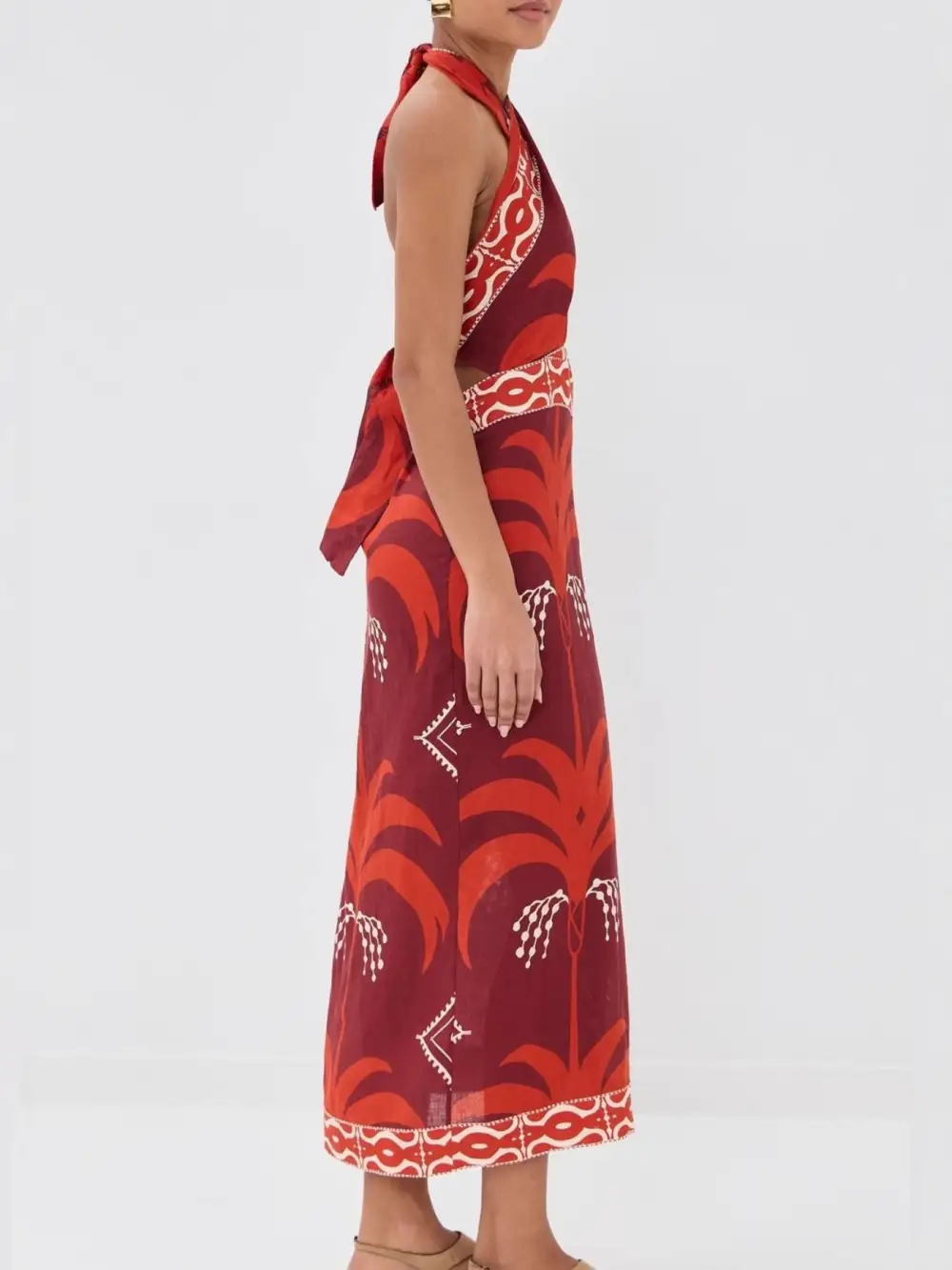 Wrap Halter Casual Dress