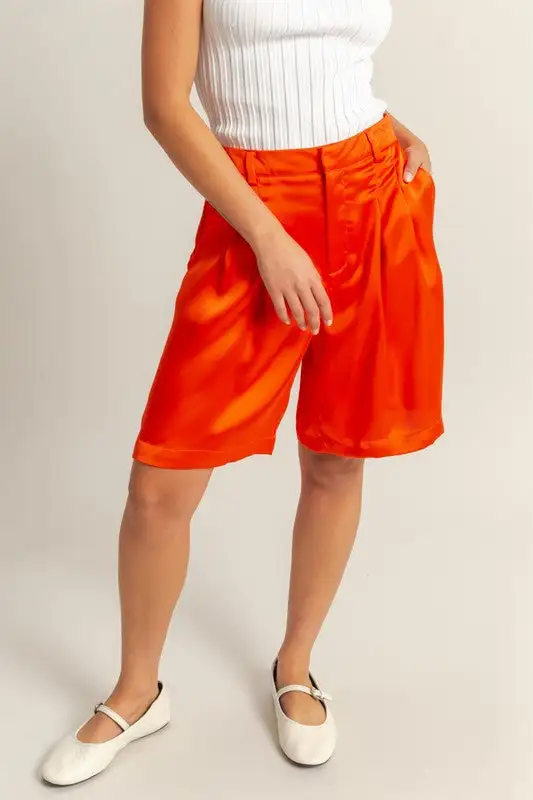 Boutique Pleated Front Shorts