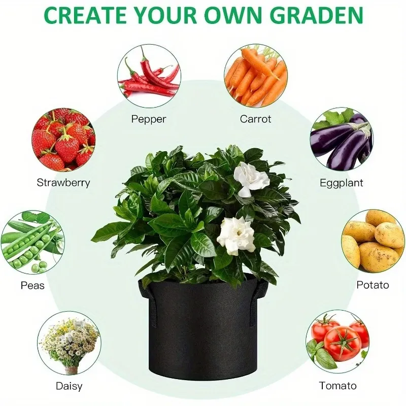 12-Pack Fabric Grow Bags