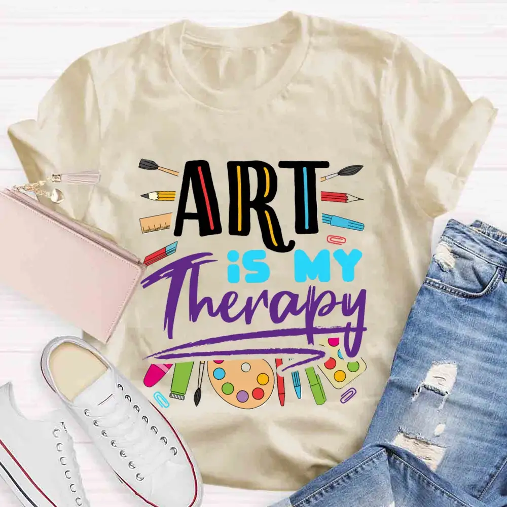 Art Is My Therapy Pastel Pencil T-Shirt