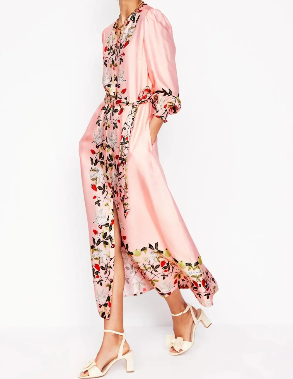 Collarless Shirt Dress