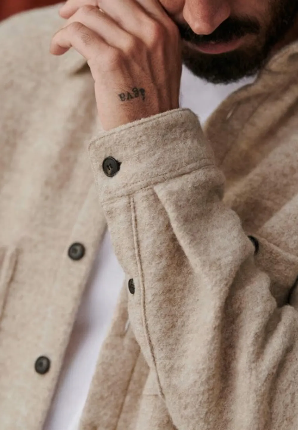 Olive Green Two Chest Pocket Long Sleeve Shirt