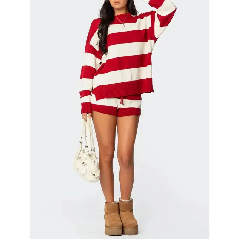 Everyday Striped Knit Shorts