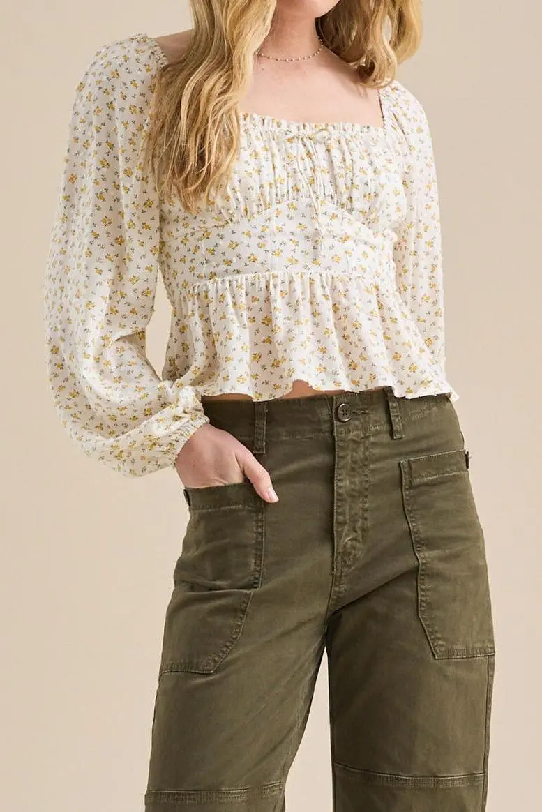 Long Sleeve Floral Top