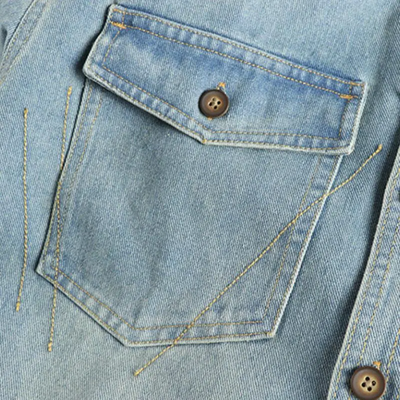 Denim Utility Embroidered Shirt
