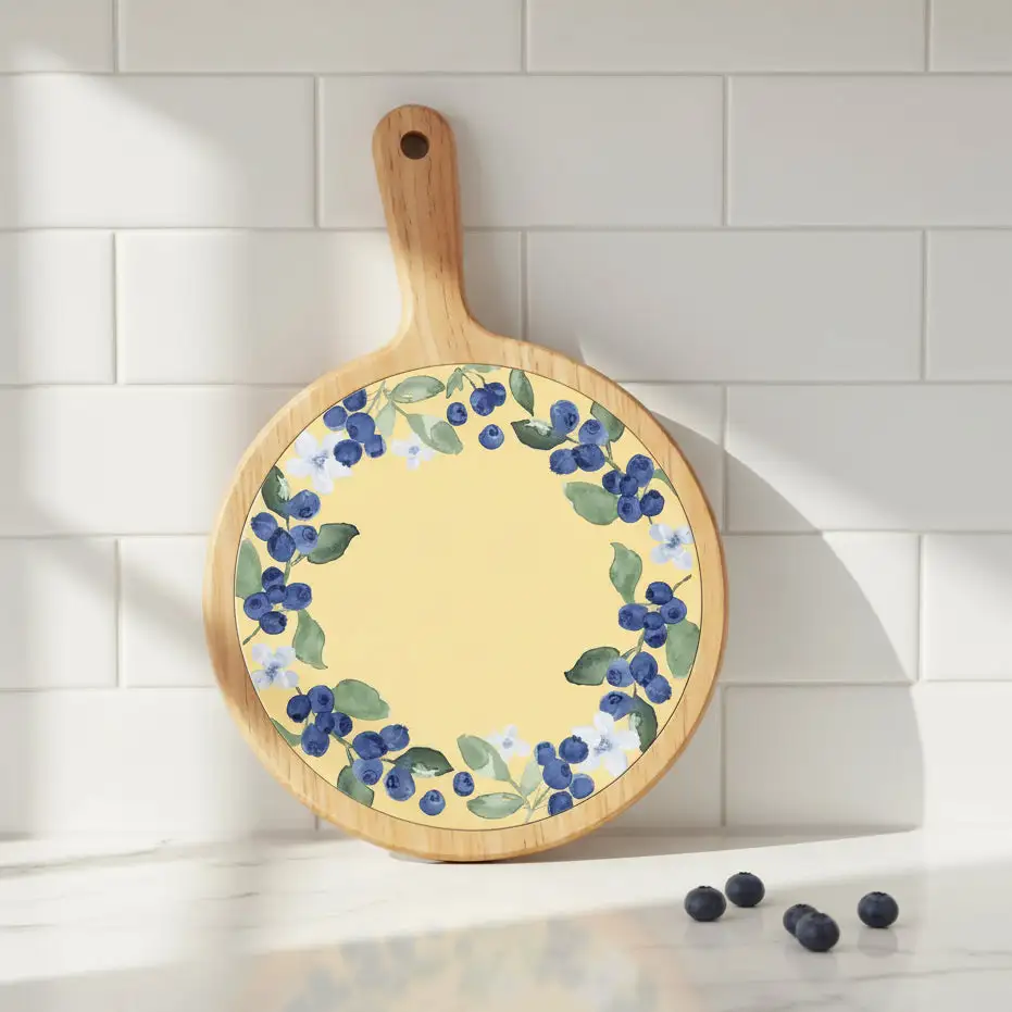 Blueberry Bamboo Ceramic Cheese Board