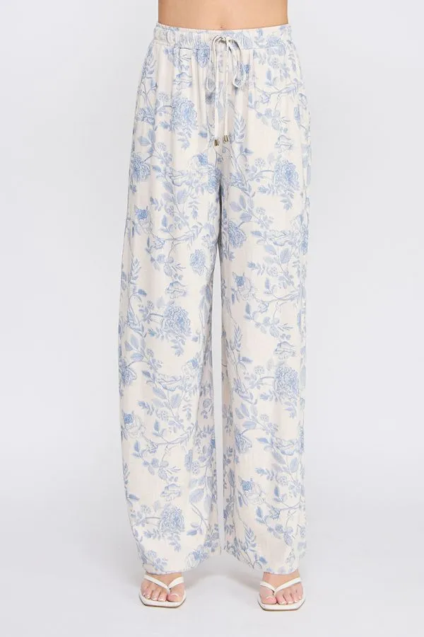 Patterned Linen Pants