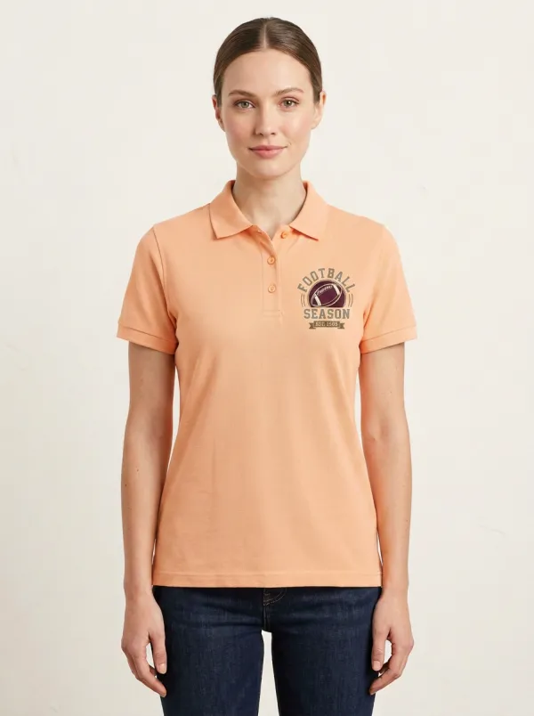 Football Inspired Casual Polo Shirt