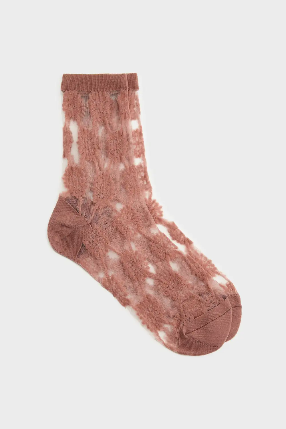 Refined Sheer Geometric Circles Socks