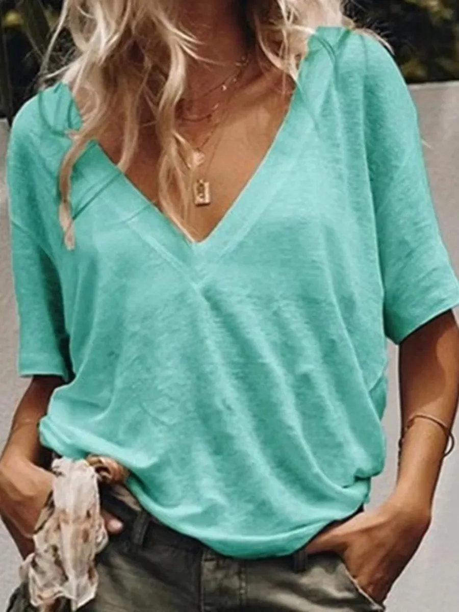 Women'S Bamboo Cotton Casual Versatile T-Shirt