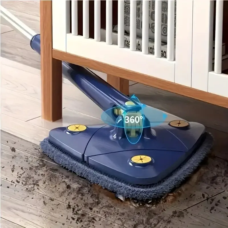 60° Rotating Triangular Cleaning Long-Handled Hand-Wash Mop