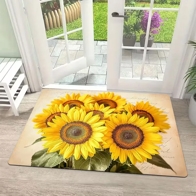 Sunflower Bouquet Door Mat