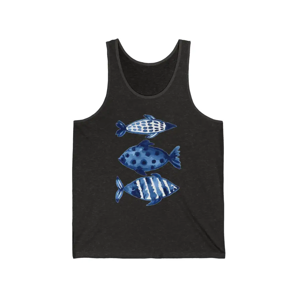 3 Indigo Fish Tank Top