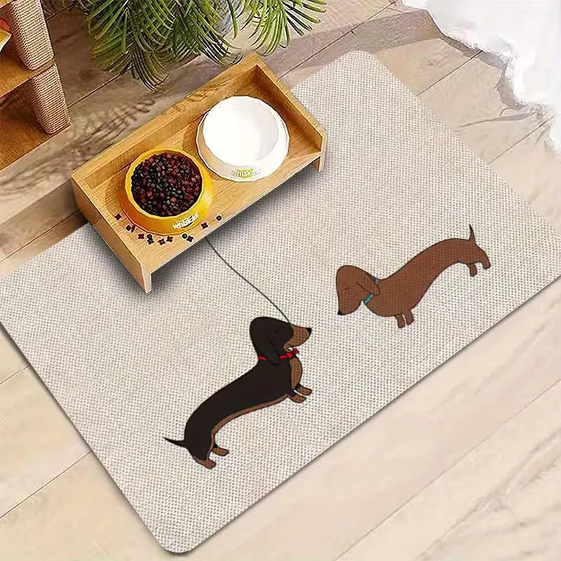 Dachshund Print Pet Feeding Mat