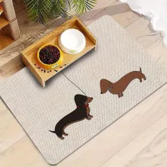 Dachshund Print Pet Feeding Mat
