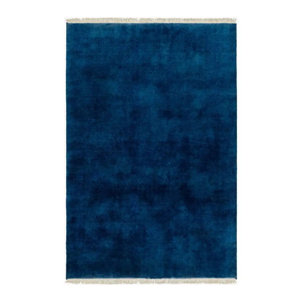 Hand-Loomed Wool Fringe Square Carpet