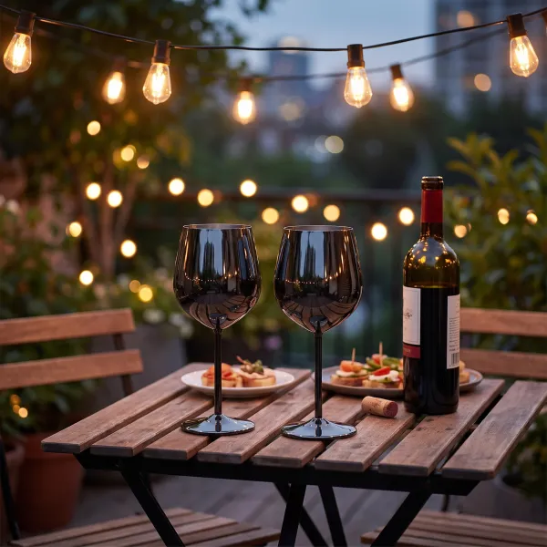 Stainless Steel Stemmed Wine & Champagne Glasses