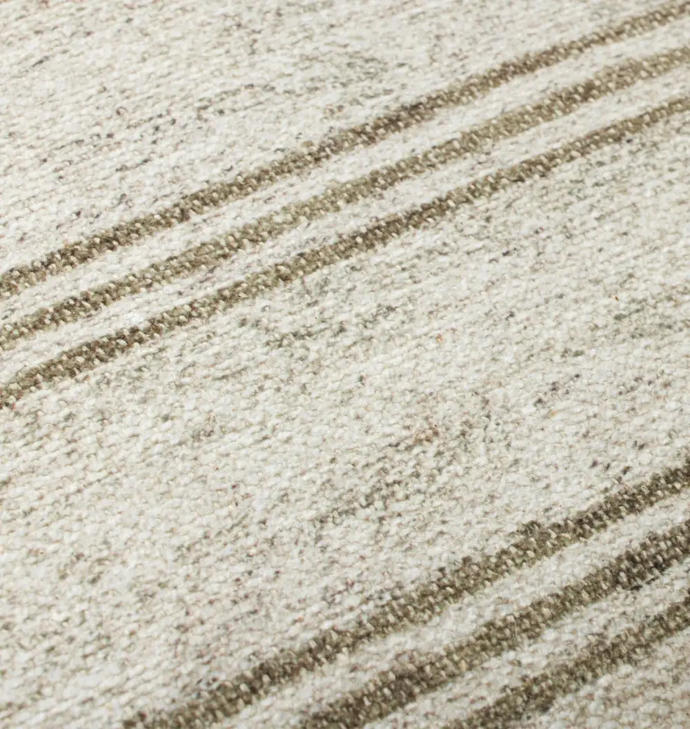 Ivory and Olive Woven Pattern Sofa Throw Pillow