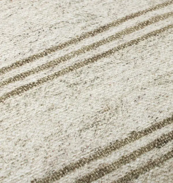 Ivory and Olive Woven Pattern Sofa Throw Pillow