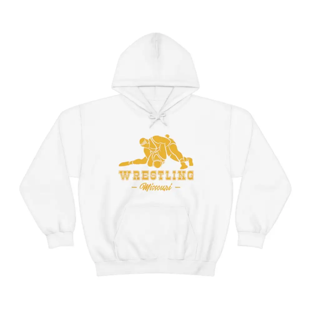 Soft Fleece Classic Print Wrestling Graphic Pullover Hoodie