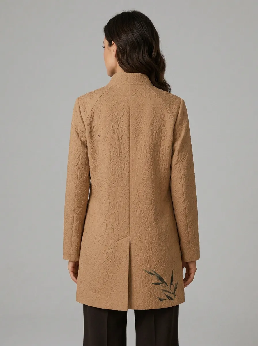 Women's Zen Bamboo Floral Printed Open Front Jacket