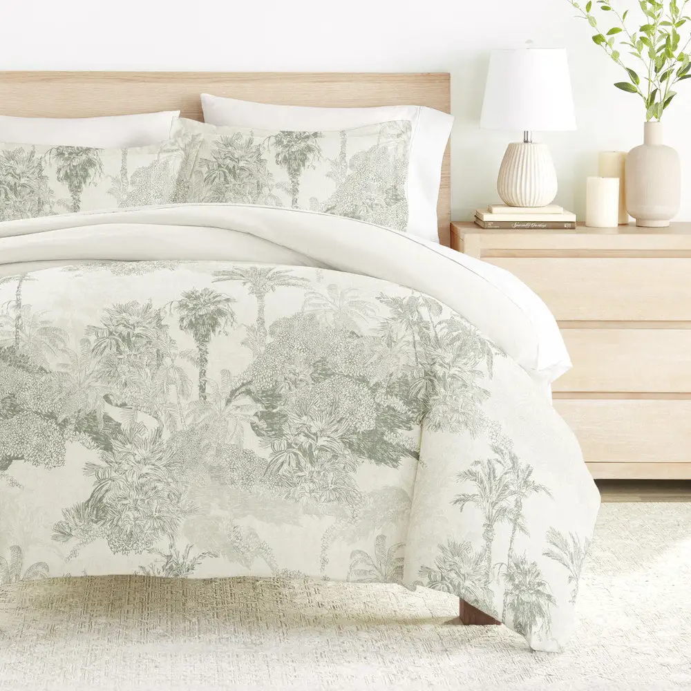 Paradise Toile Pattern Reversible Duvet Cover Set