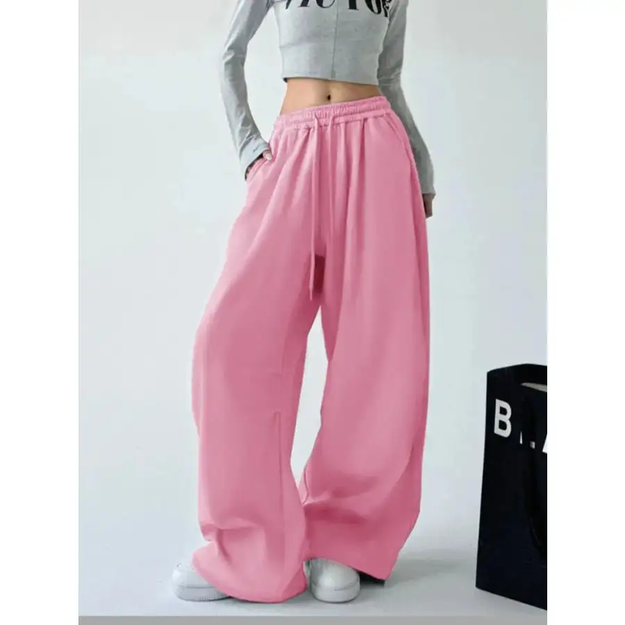 Oversized Wide Leg Drawstring Pants