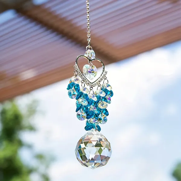 Heart Crystal Rainbow Suncatcher