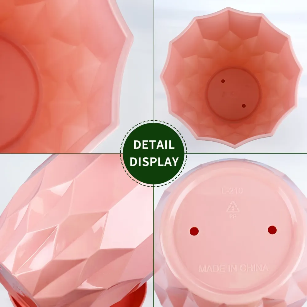 4-Piece Planter Set with Saucers