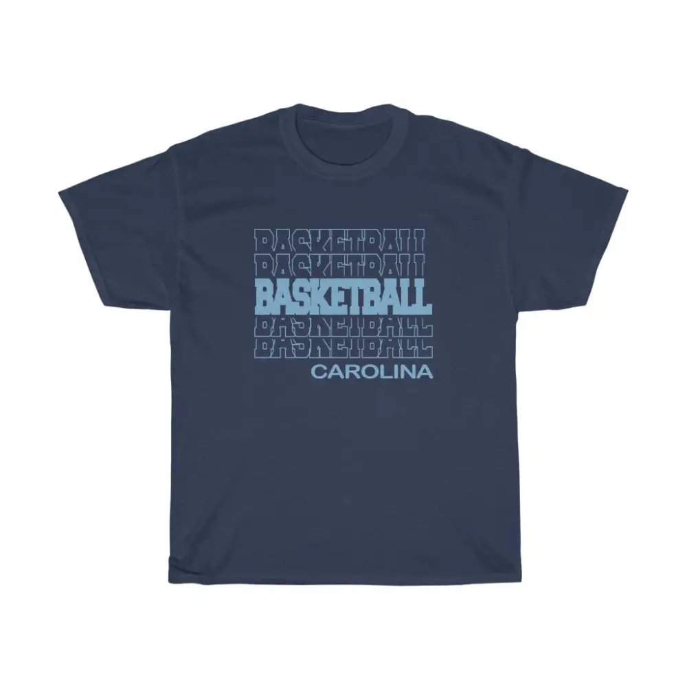 Basketball Carolina in Modern Stacked Lettering