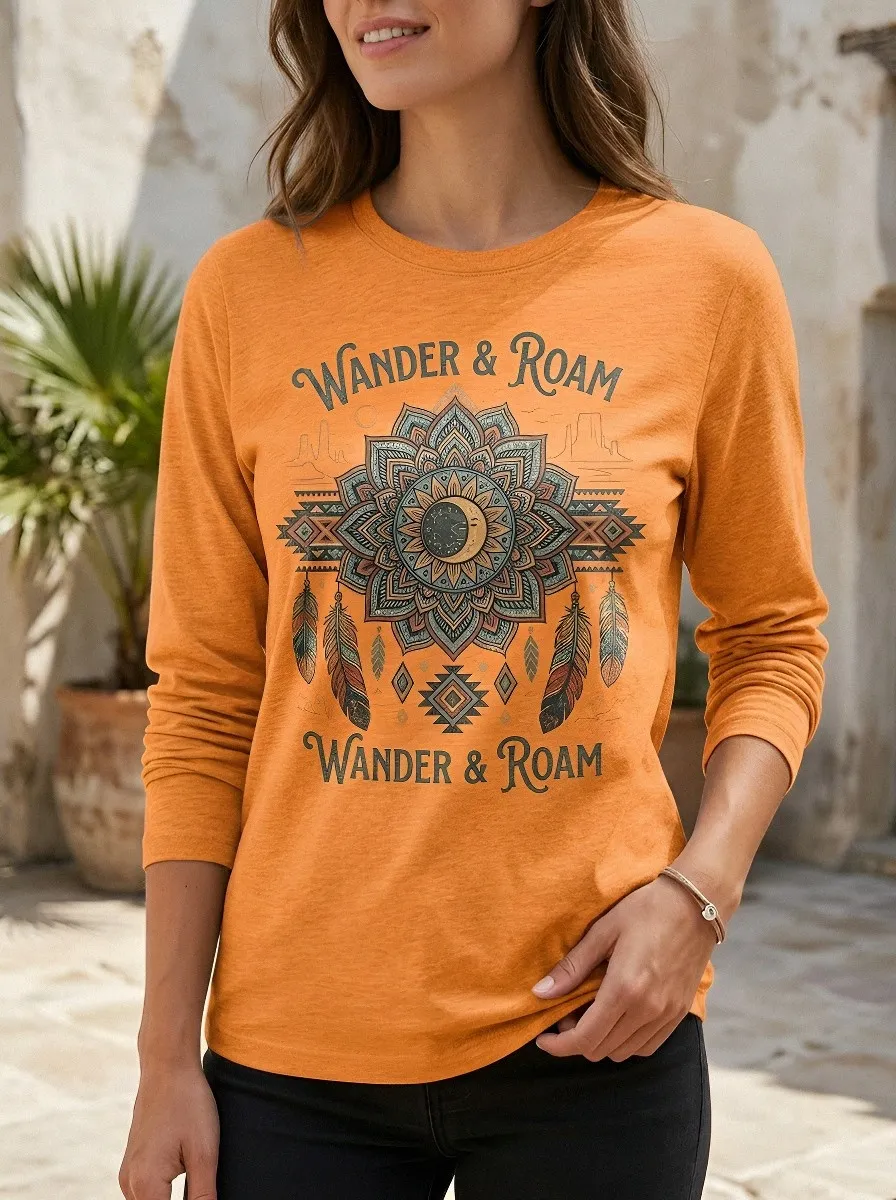 Boho Wander Roam T-Shirt Classic