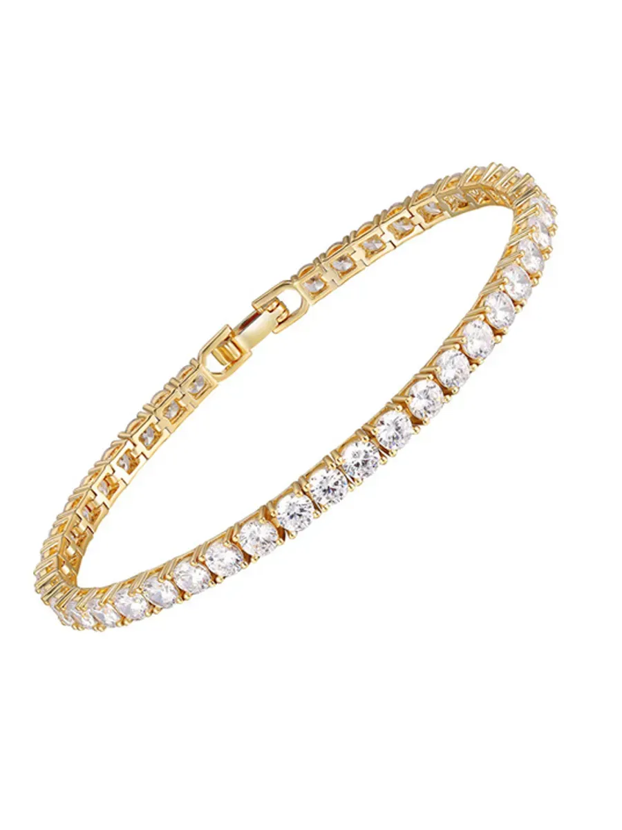 Fiona Rhinestone Buckle Tennis Bracelet