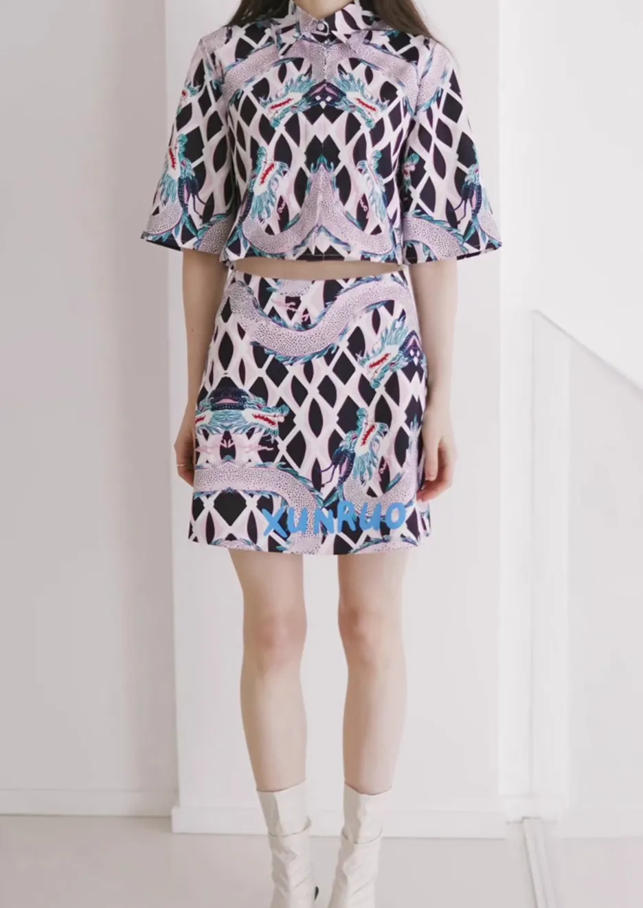 Commuter Mini Polyester Skirt