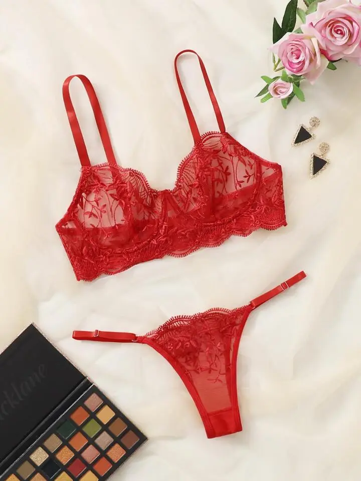 Delicate Sheer Lingerie Set