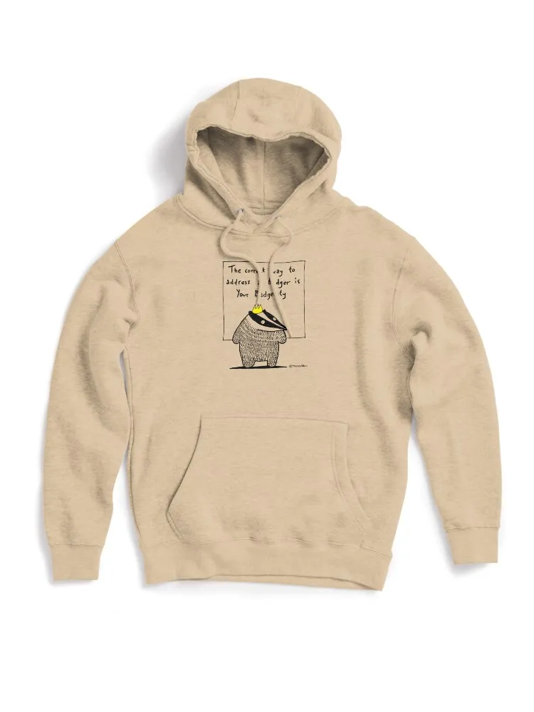 Retro Badger Illustration Hoodie