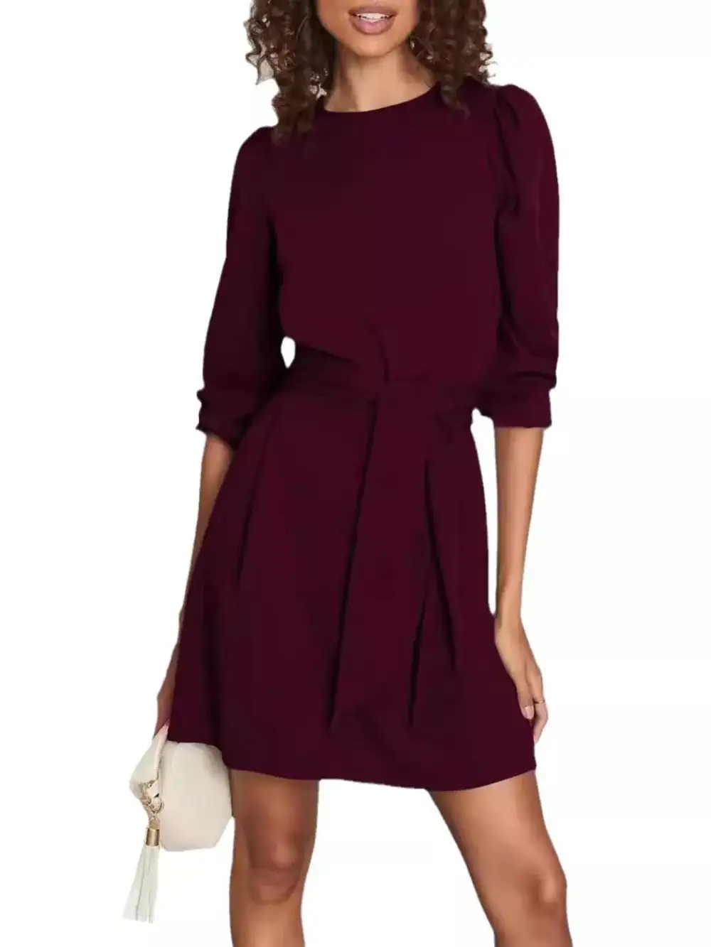 Wearable Cut Tie Waist Mini Dress