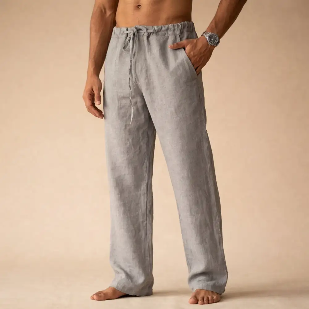 Relaxed Linen Drawstring Pants