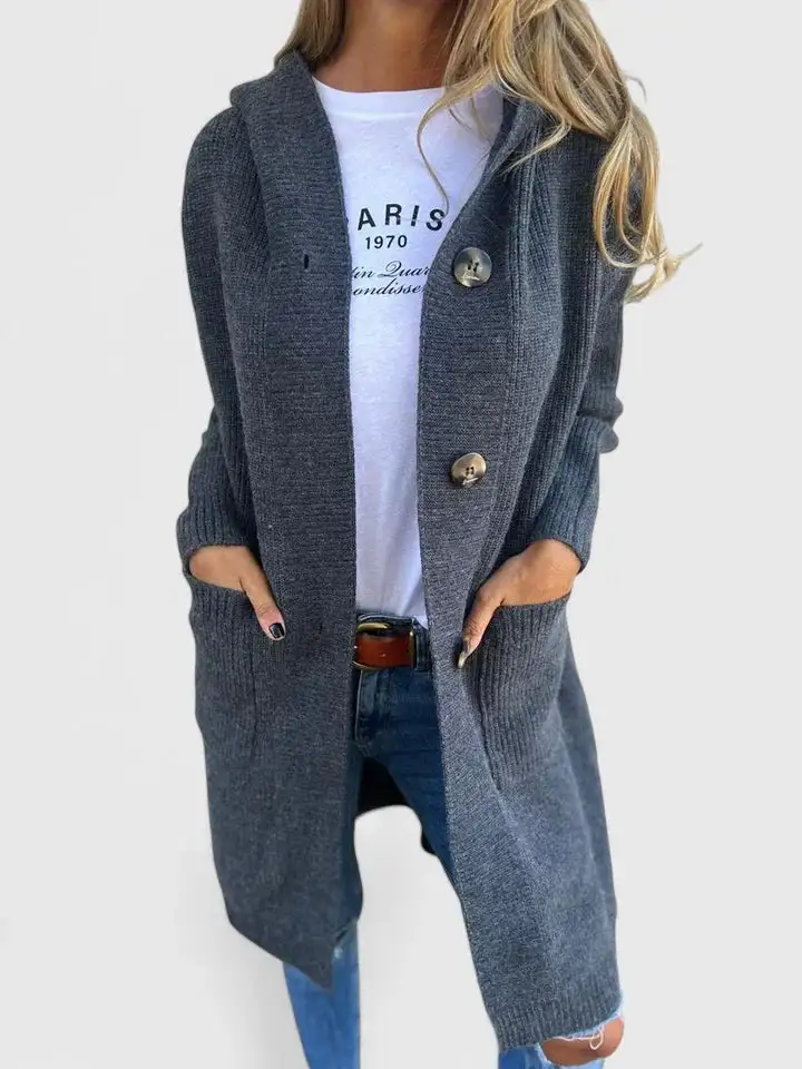 Modern Button Front Cardigan