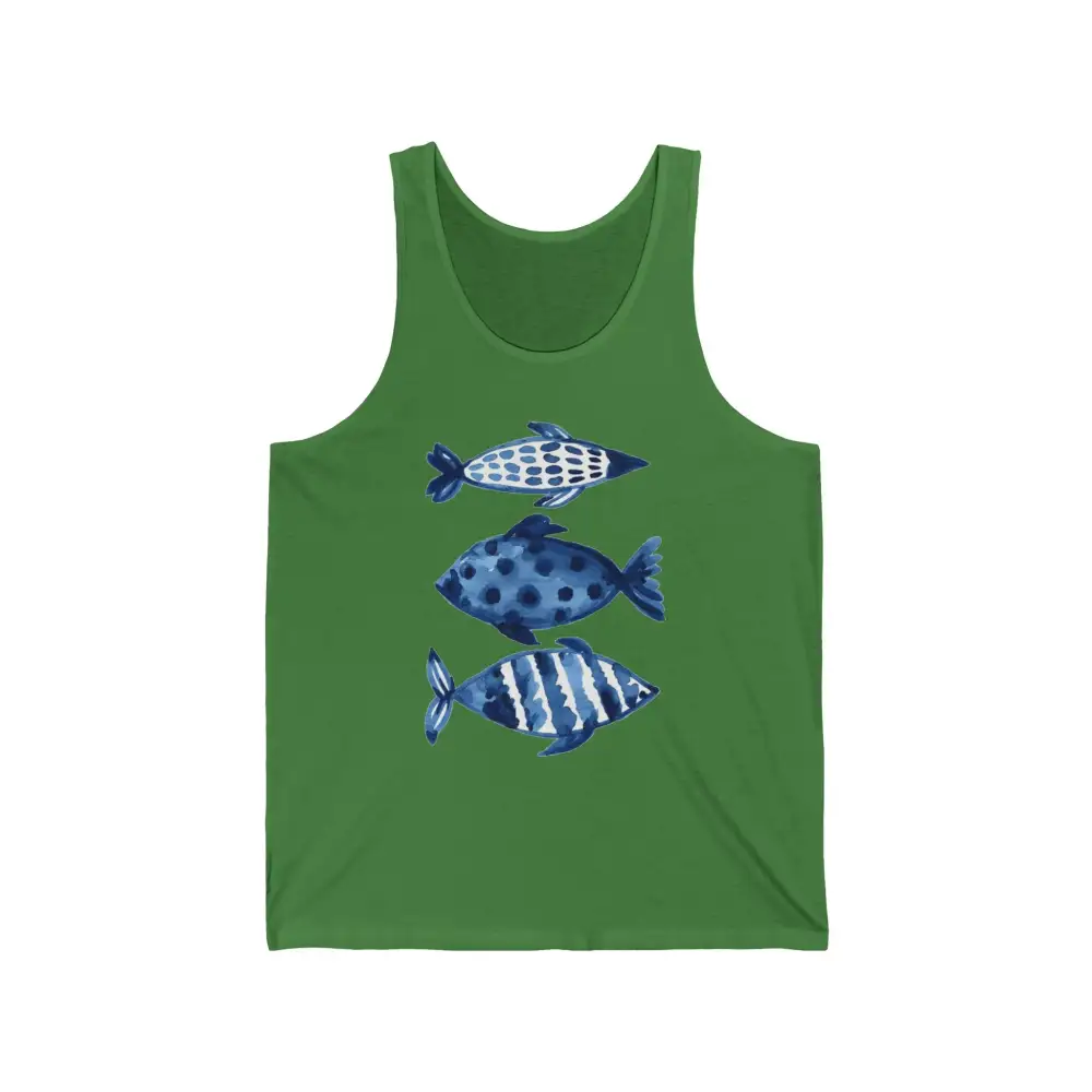 3 Indigo Fish Tank Top