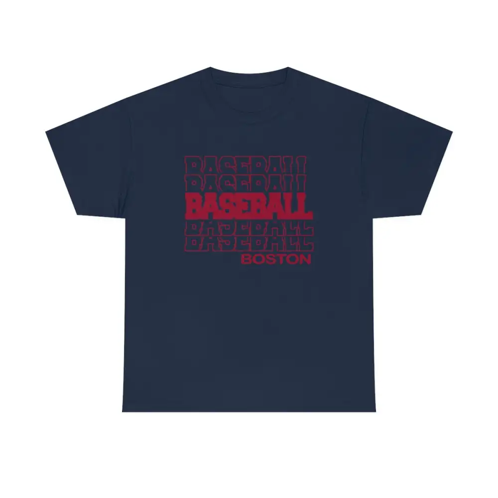 Baseball Boston in Modern Stacked Lettering