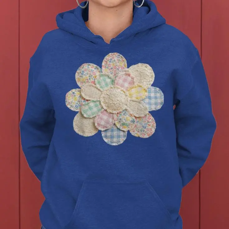 Patchwork Daisy Aesthetic Flower Women Hoodie