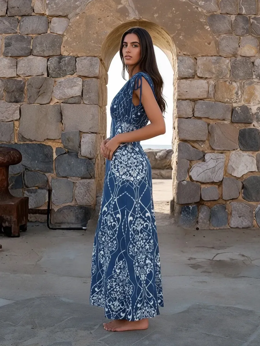 Gabriela Ethnic-Style Printed Swimsuit Set