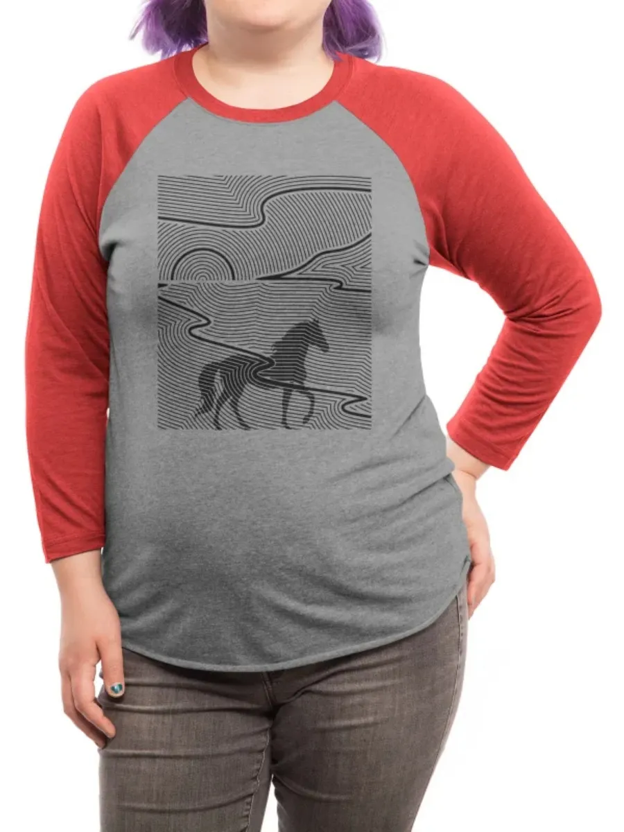 Abstract Horse Line Print T-Shirt