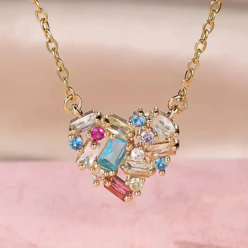 Geometric Heart Necklace