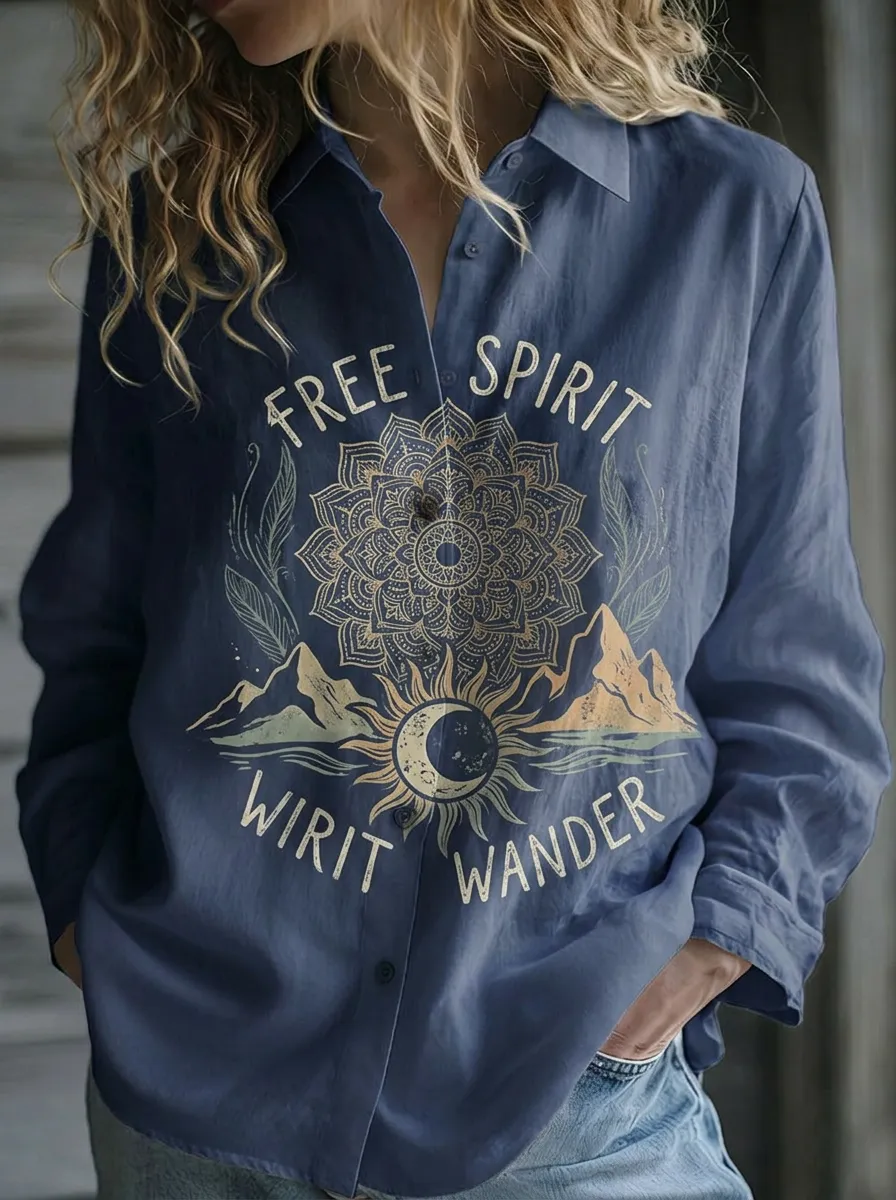 Free Spirit Mandala Casual Shirt
