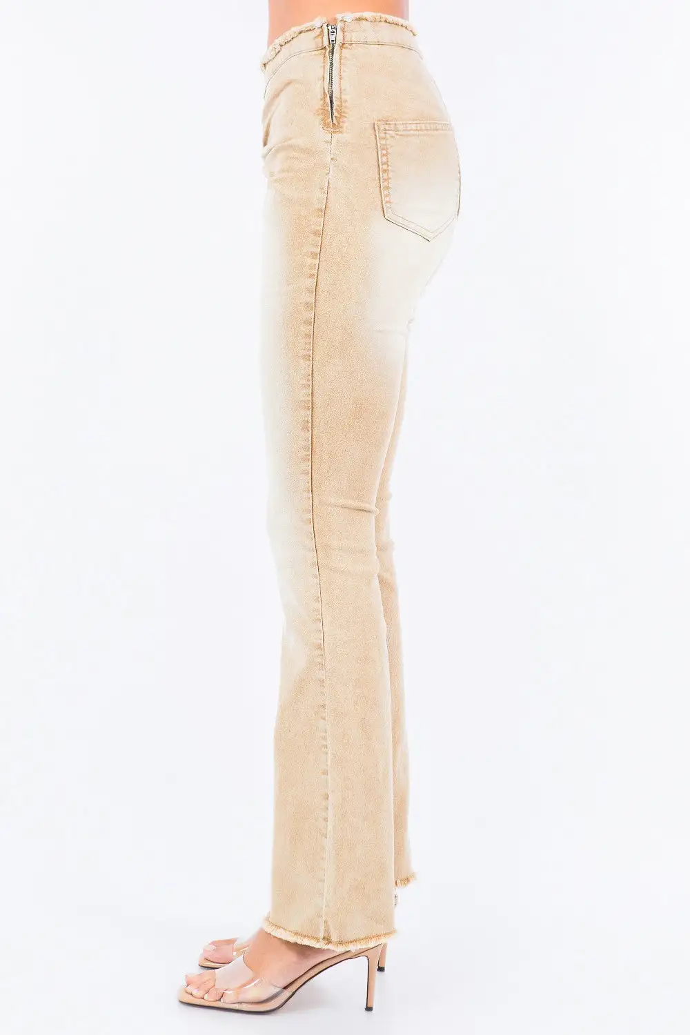 Bazi V Cut Ruched Flare Pants