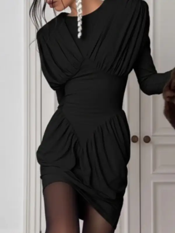 Slim Fit Ruffle Sleeve Bodycon Mini Dress