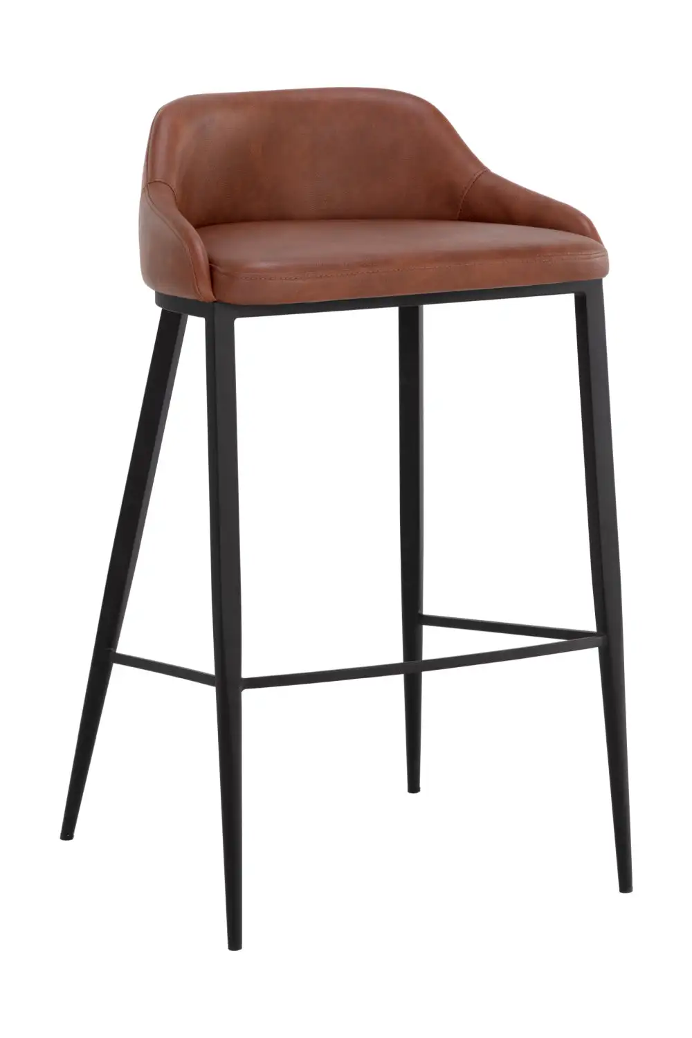 Low-Back Leather Bar Stool
