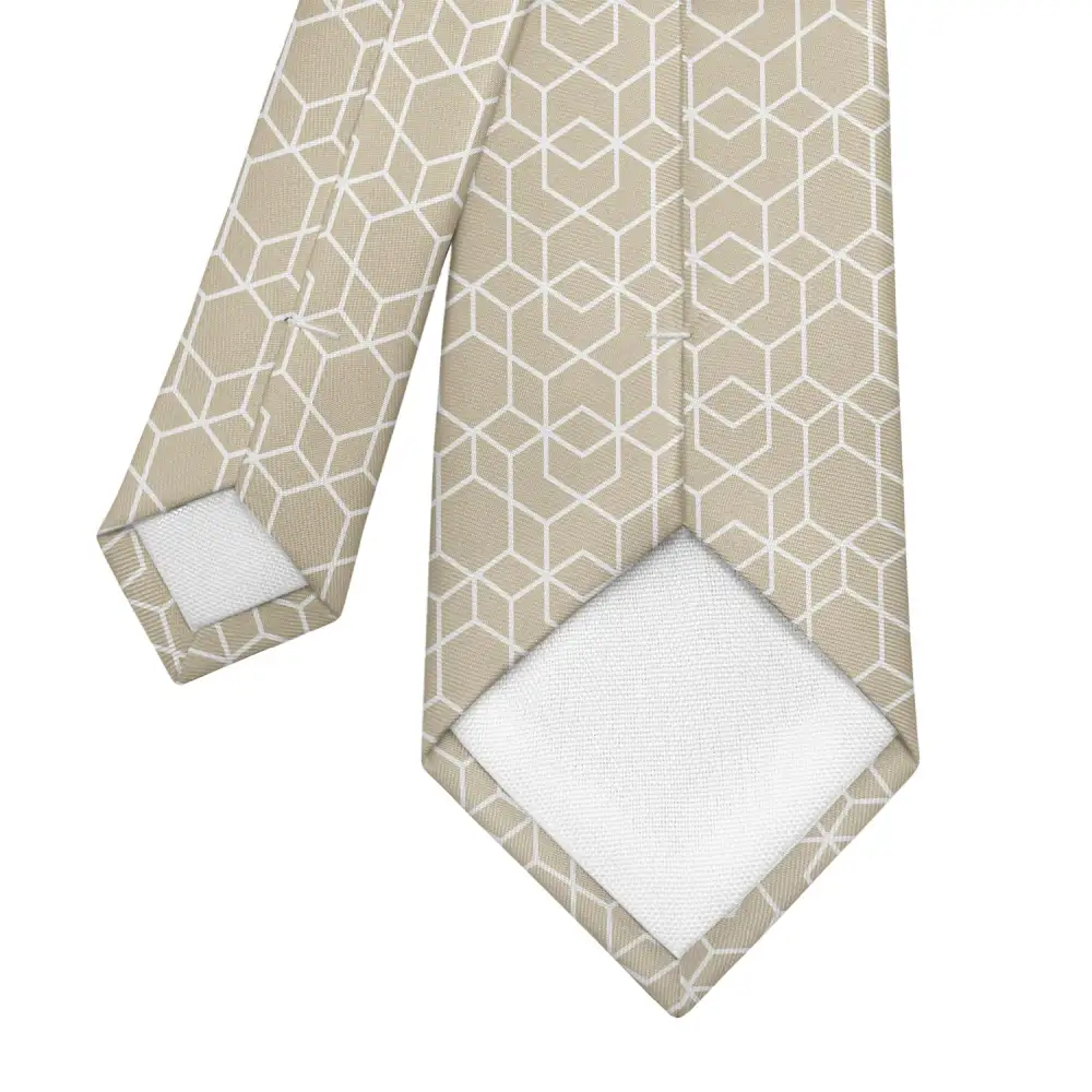 Polished Geometric Pattern Necktie